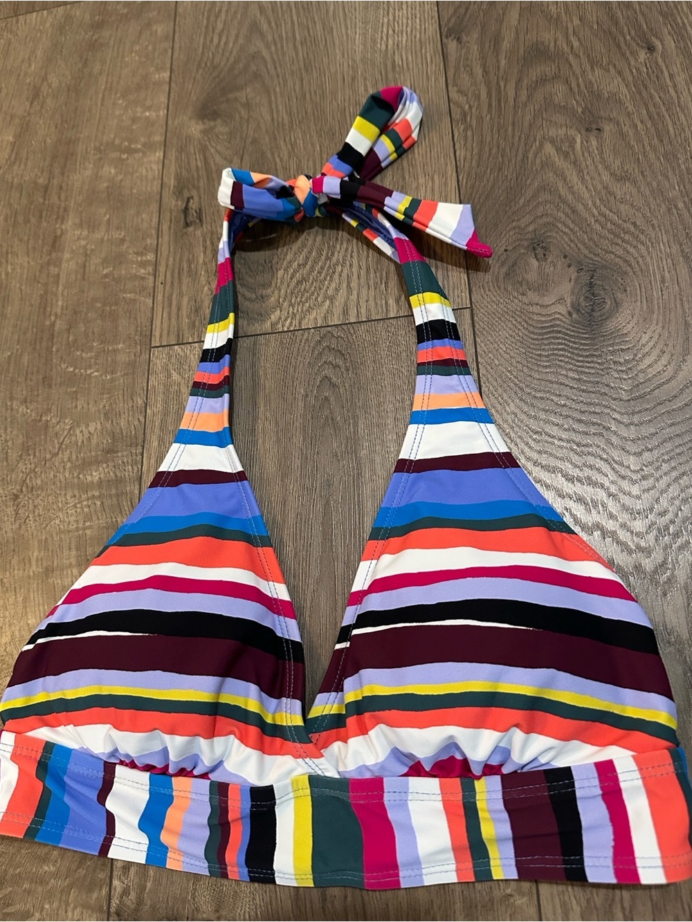 Anne Cole Stripe Coverup & Bikini top - Picture 6 of 12